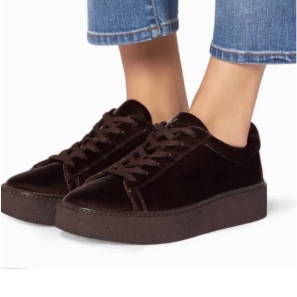 Vince Platform Sneakers - Size 6, Brown/Maroon Ve… - image 2